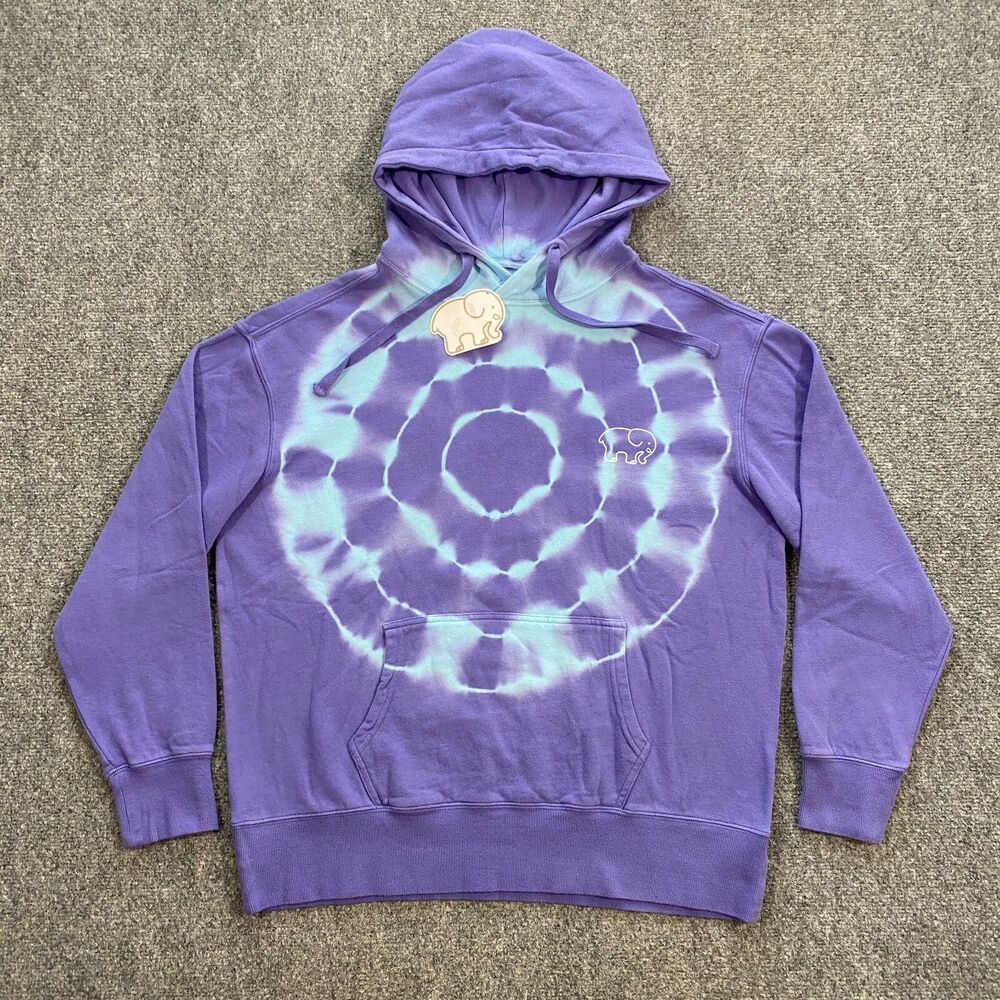 Ivory Ella Dusk Burst Tie Dye Sweatshirt Hoodie Womens Small S Purple Blue NWT